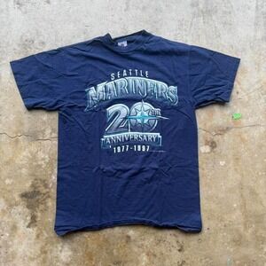 Vintage 1997 Seattle Mariners 20th Anniversary T-shirt Mens Large 90s Men's
